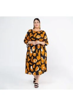 VESTIDO TALLAS GRANDES MIDI ESTAMPADO ADRISSA