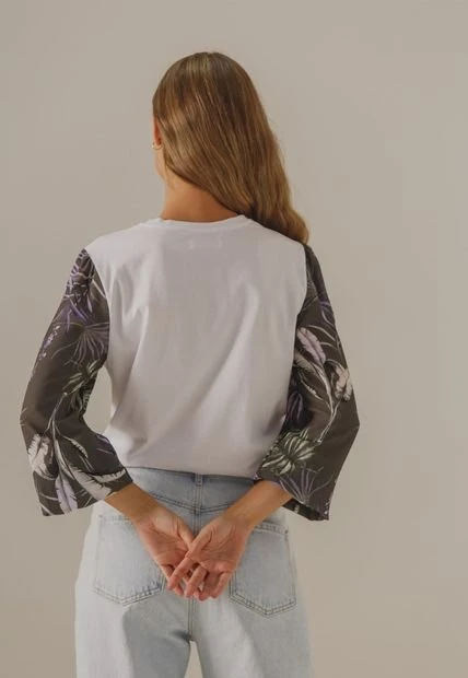 Camiseta Manga Larga Blanco-Verde-Violeta Arkitect Éxito - Imagen 3