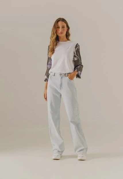 Camiseta Manga Larga Blanco-Verde-Violeta Arkitect Éxito - Imagen 4