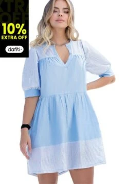 Vestido Para Mujer Azul Claro Atypical