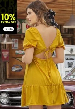 Vestido ATYPICAL 83281 Mostaza