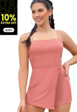 Enterizo Corto Palo De Rosa Oscuro Atypical