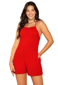 Enterizo Corto Mujer Rojo Atypical 88101