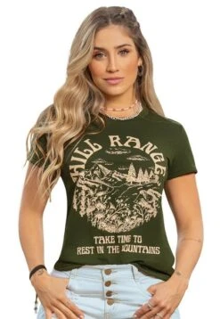 T-Shirt Mujer Verde Atypical 90609
