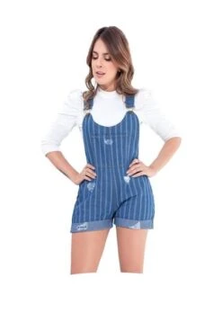 Overall Corto Juvenil Femenino Azul Atypical