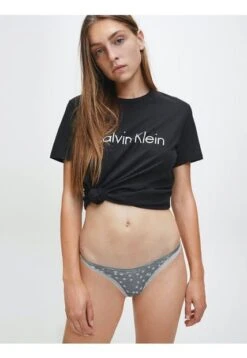 Panties Tanga Bottoms Up Gris Calvin Klein