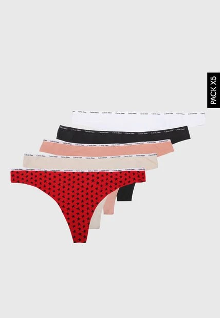 Pantie X5 Multicolor Calvin Klein