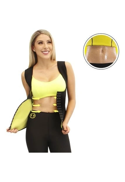 Combo Reductor Fajas Chaleco Térmico Adelgazante Moldeador De Abdomen Y Cintura Para Mujer Y Hombre - 192019206 - Imagen 4