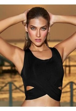 Top De Baño Cruzado En Delantero - CHAMELA 26085