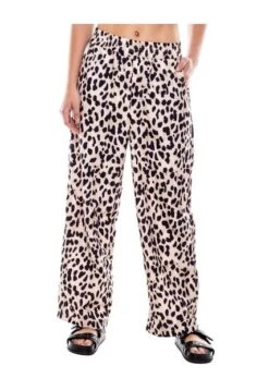 Pantalón Bota Recta Estampado Animal Print Con Bolsillos Color Blue