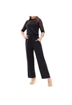 Enterizo Martha Negro Para Mujer Croydon