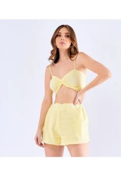 Set Crop Top Y Short Mujer Derek