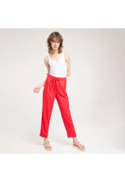 Pantalon Mujer Facol Rojo Viscosa
