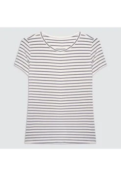 Camiseta Mujer Facol M/C Azul/Crema Viscosa