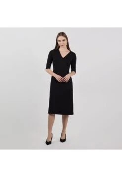 Vestido Cuello V Manga 3cuartos