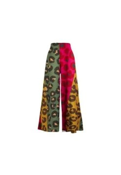 Pantalon Ancho Para Mujer Multicolor Fiory P153