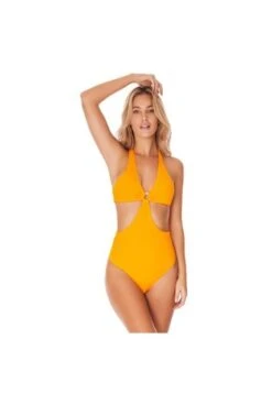 Vestido De Baño Entero Naranja Fiory SW282