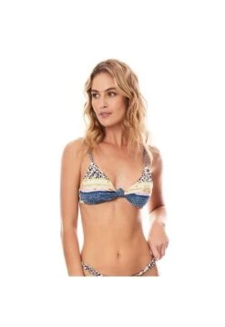 Top De Baño Para Mujer Azul-beige FIORY SW200