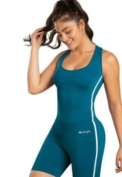 ENTERIZO CORTO ADULTO AZUL PETROLEO OSCURO FI 87002