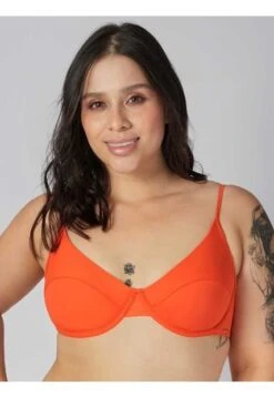 Top De Baño Estructurado Para Mujer Haby Naranja