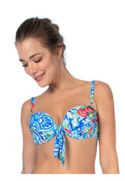 Top De Baño Estampado Haby Azul