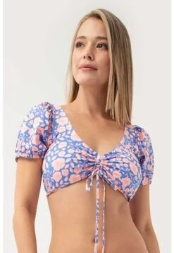 Top De Baño Haby Azul Estampado