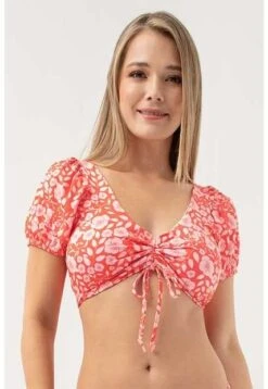 Top De Baño Haby Rojo Estampado