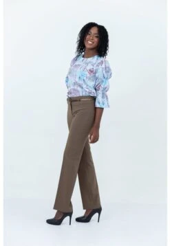 Pantalon Para Mujer Cafe Marca LYH