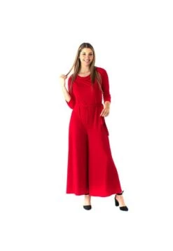 Enterizo Para Mujer Manga Corta Rojo Marca L&H