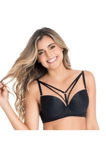 Brasier Realce Natural Negro Laura 101501