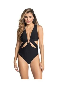 Vestido De Baño Entero Control Negro LEONISA 19A118N