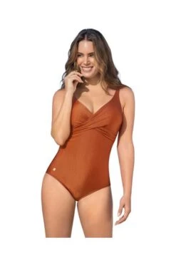 Vestido De Baño Entero Control Marrón LEONISA 19A071