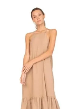 Vestido Largo Arena Para Mujer Julieta Mercedes Campuzano