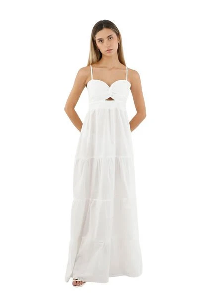 Vestido Largo Marfil Para Mujer Mimosa Mercedes Campuzano