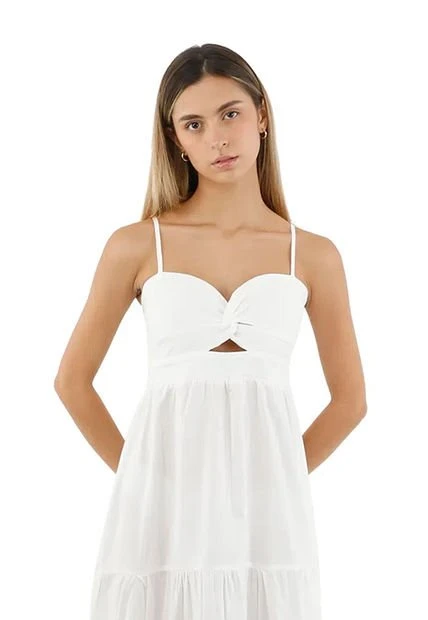 Vestido Largo Marfil Para Mujer Mimosa Mercedes Campuzano - Imagen 2