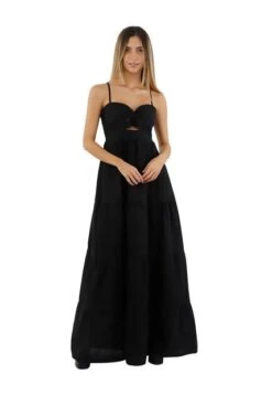 Vestido Largo Negro Para Mujer Mimosa Mercedes Campuzano