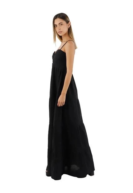 Vestido Largo Negro Para Mujer Mimosa Mercedes Campuzano - Imagen 3