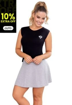 Conjunto Mujer Negro-Gris Mp 89856