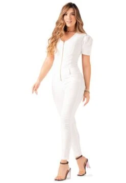 Enterizo Largo Mujer Blanco Mp 34915