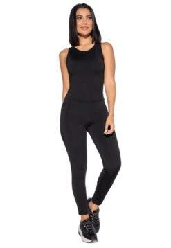 Enterizo Largo Mujer Negro Mp 32625