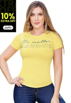 T-SHIRT ADULTO AMARILLO PASTEL MP 89915