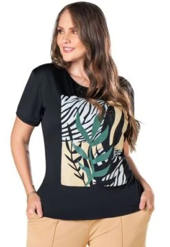 T-Shirt Mujer Negro Mp 88845