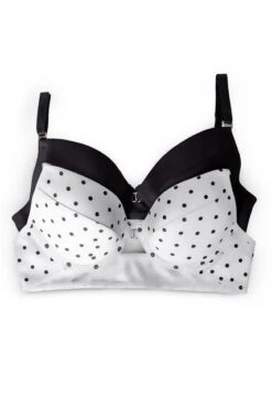 Brasier Paq X2 Mujer Negro-Blanco Mp 90700