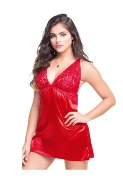 Baby Doll Vestido Para Mujer Rojo MP