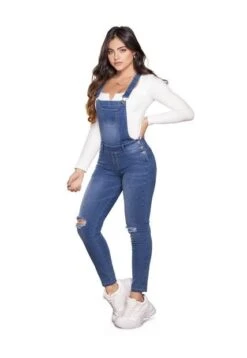 Overall Largo Para Mujer Azul Mp
