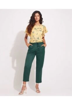 Pantalon Mujer Patprimo Jogger Verde Rayón