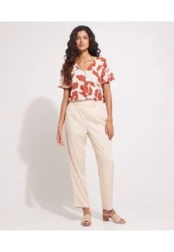 Pantalon Mujer Patprimo Beige Viscosa