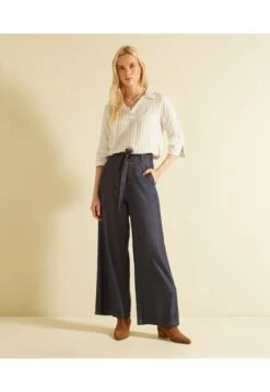Pantalon Mujer Patprimo Azul Algodón