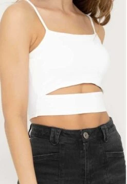 Crop Top Carter Blanco Ragged Pf12120211