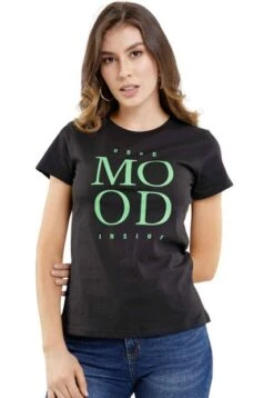 Camiseta Mood Negro Ragged Pf21120002